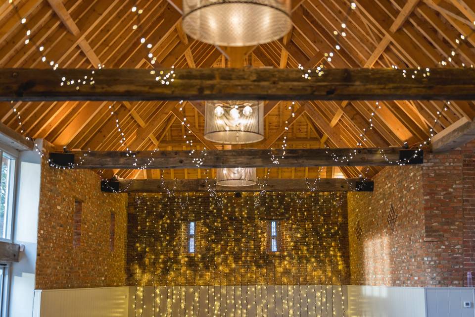 Lighting in the Thatched barn