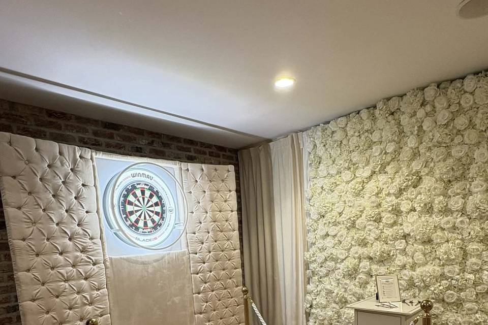 Darts Wall with Stanchions