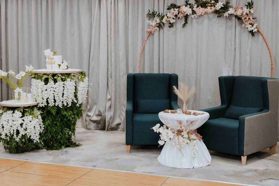 Bride and groom seating