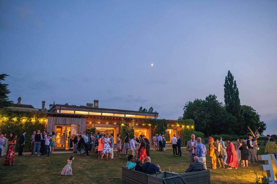 Festival weddings and fire pit