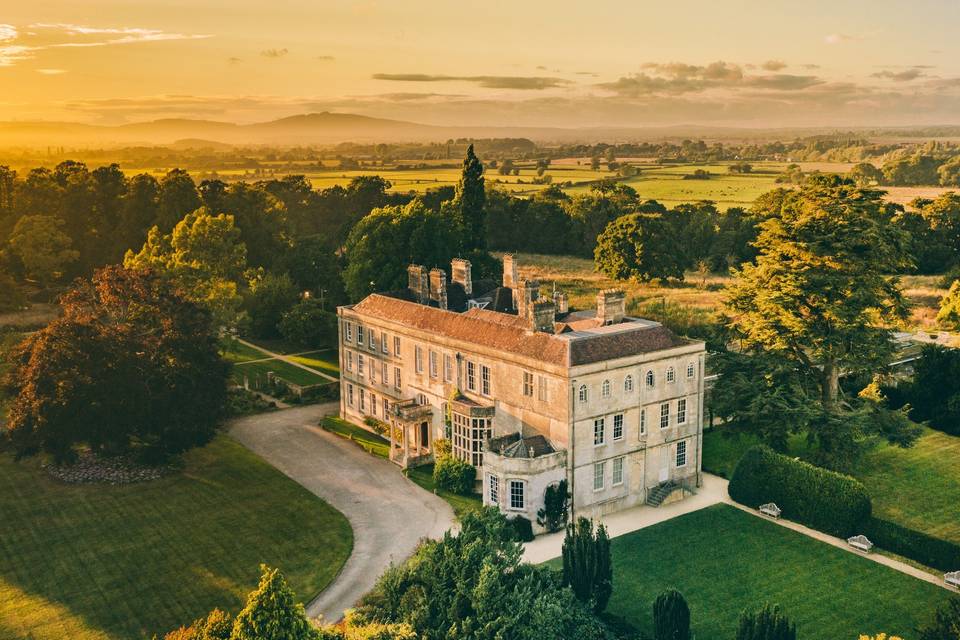 The estate at sunset