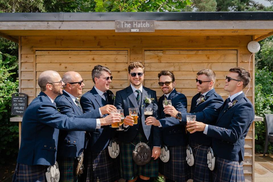 Groomsmen cheers