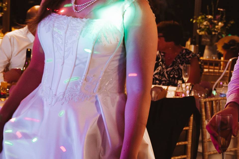 Bride loving the dance floor