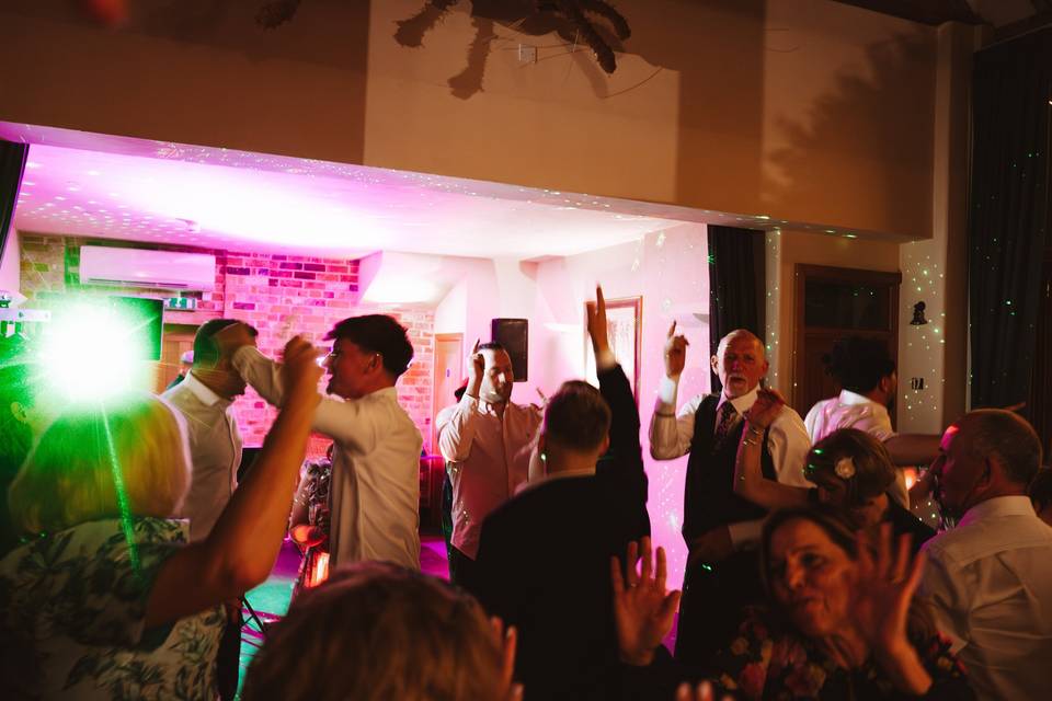 Wedding parties full of energy
