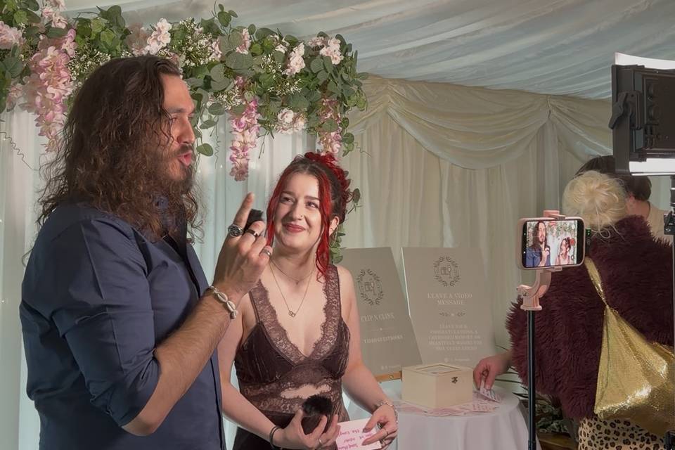 Our video guestbook in action
