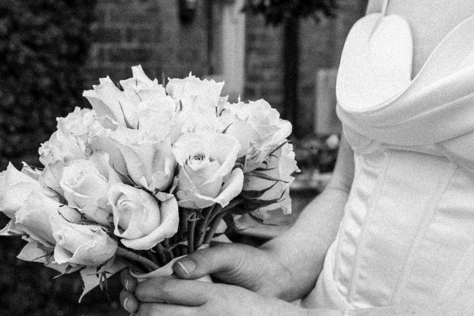 Bouquet in hand