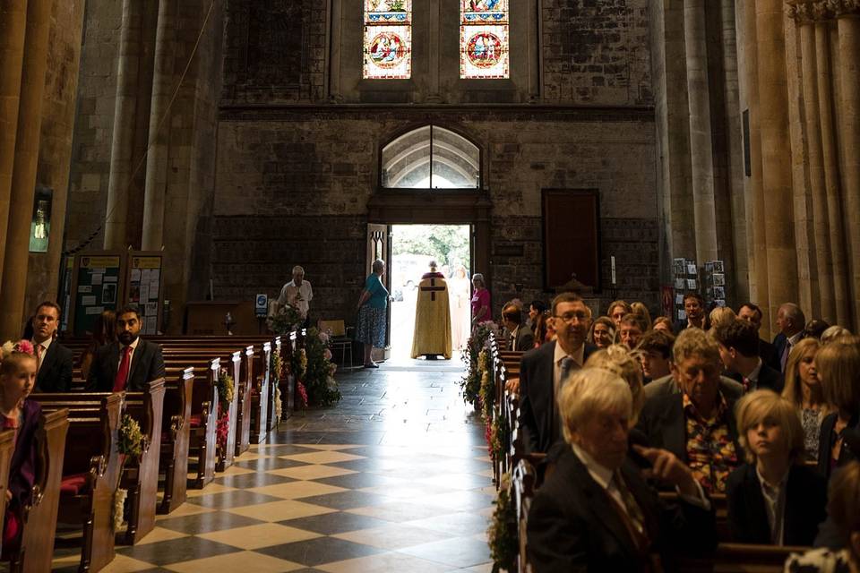 Church wedding in the Cotswolds