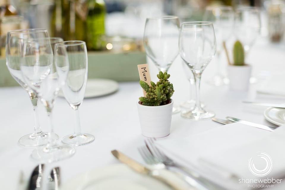 The Atrium, place setting