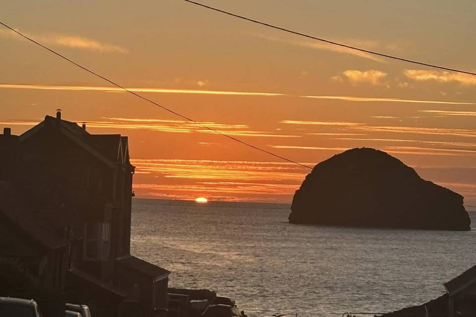 Trebarwith sunset