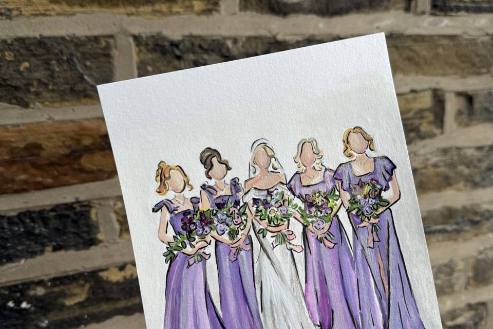 The Bridesmaids in Lilac
