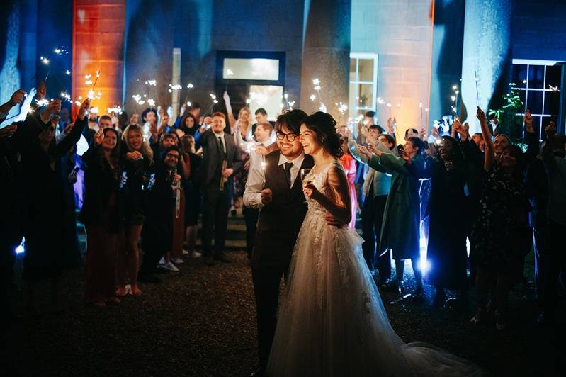 Sparklers at weddings!