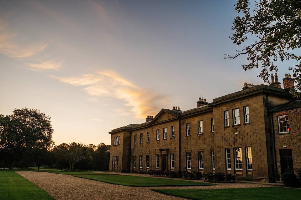 Sunset at Rise Hall