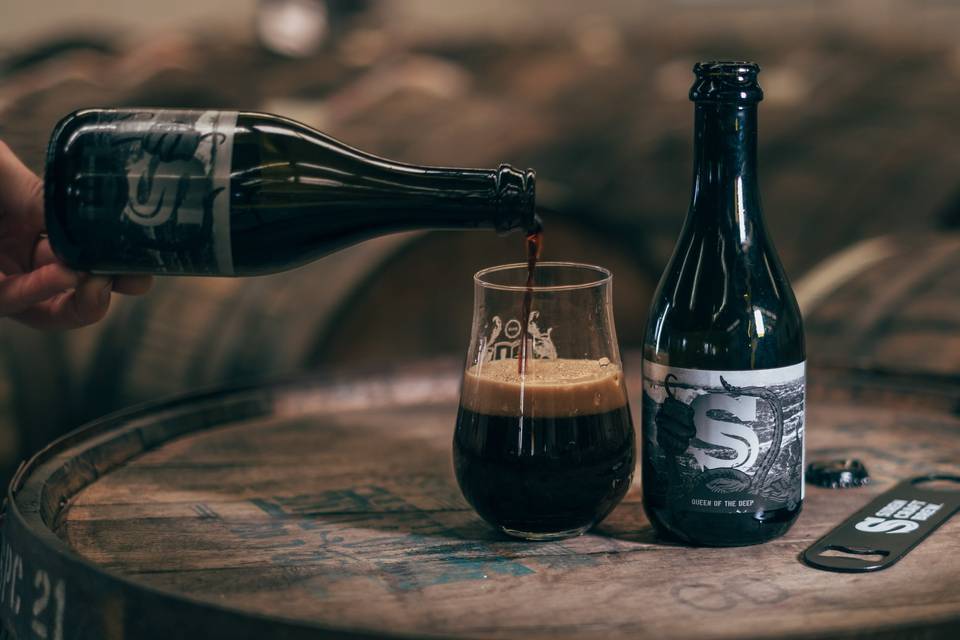 A rich barrel aged beer