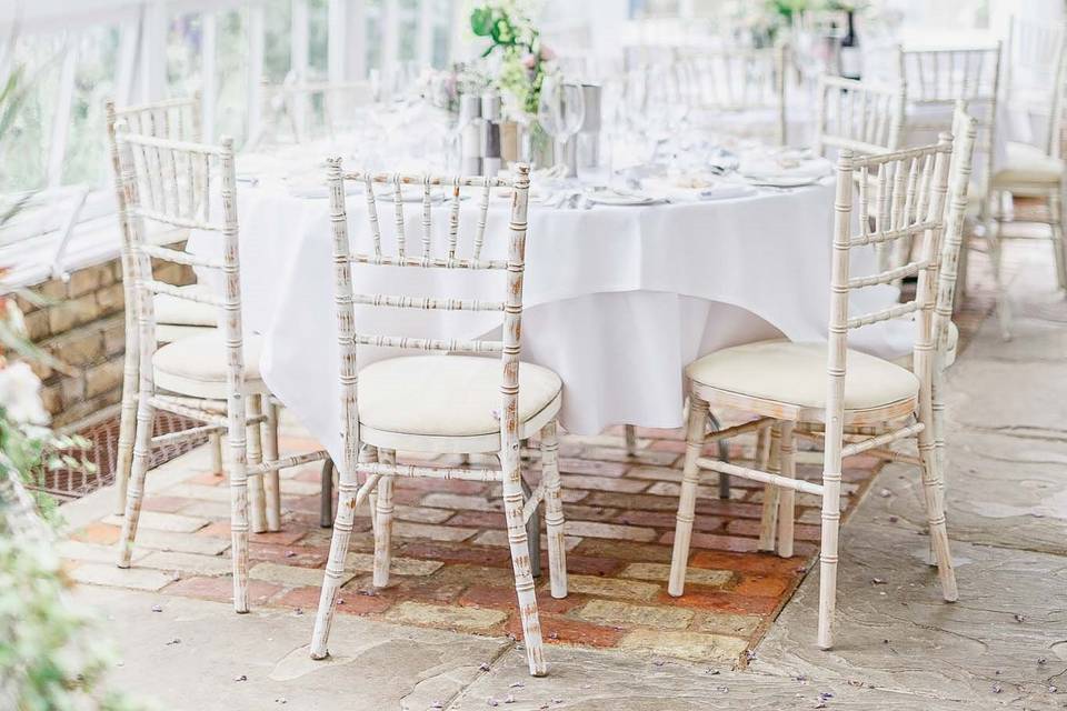 Seating in the Conservatory