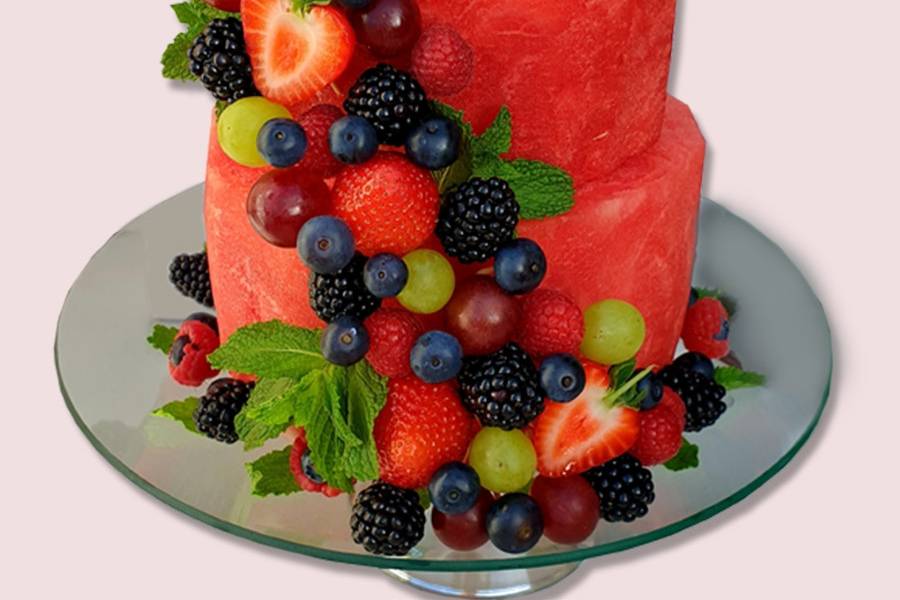 Watermelon fruit cake