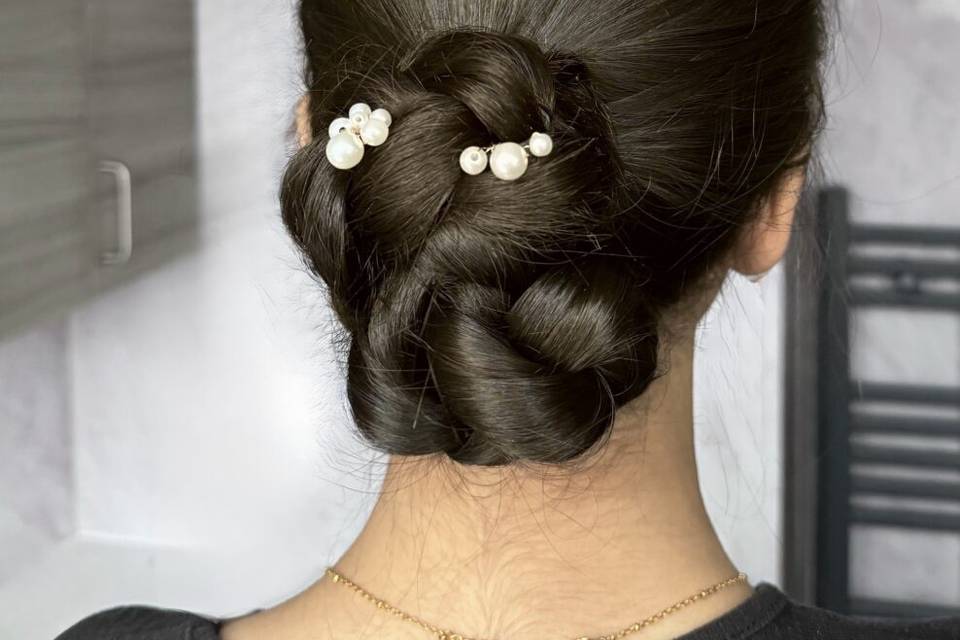 Bridal twist updo