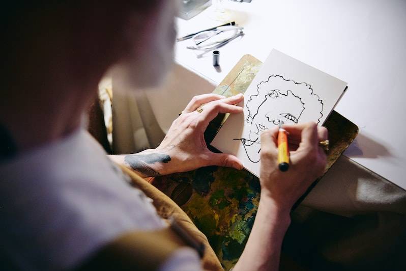 The artist at work