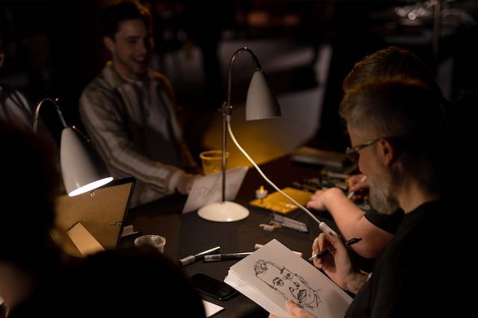 The artist at work - Movember