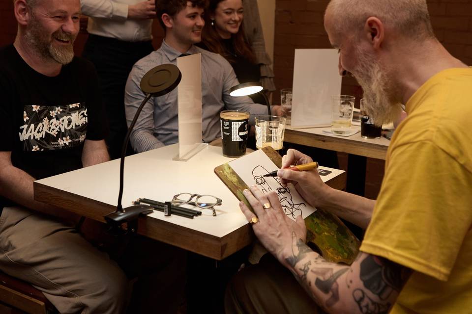 The artist at work - Movember