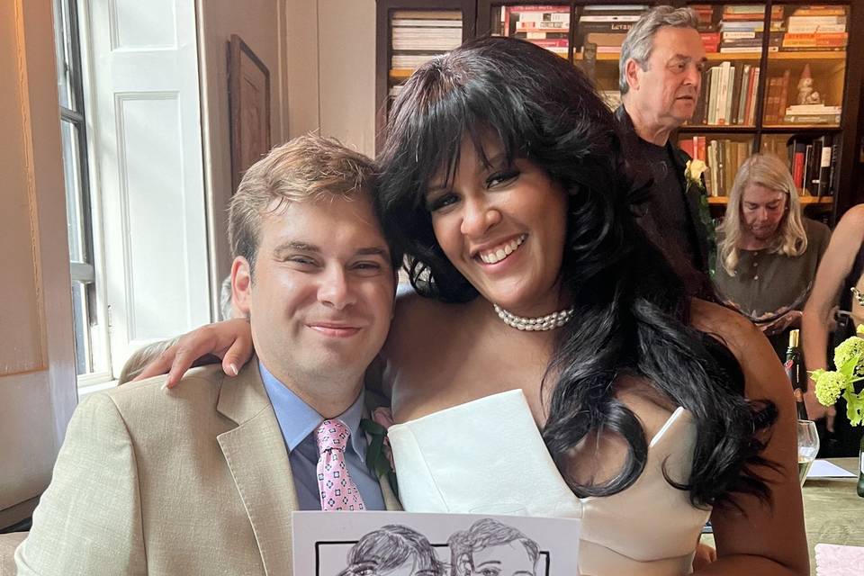 Portrait of the happy couple