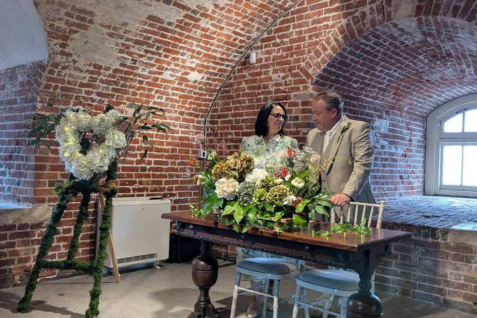 Discussing the ceremony