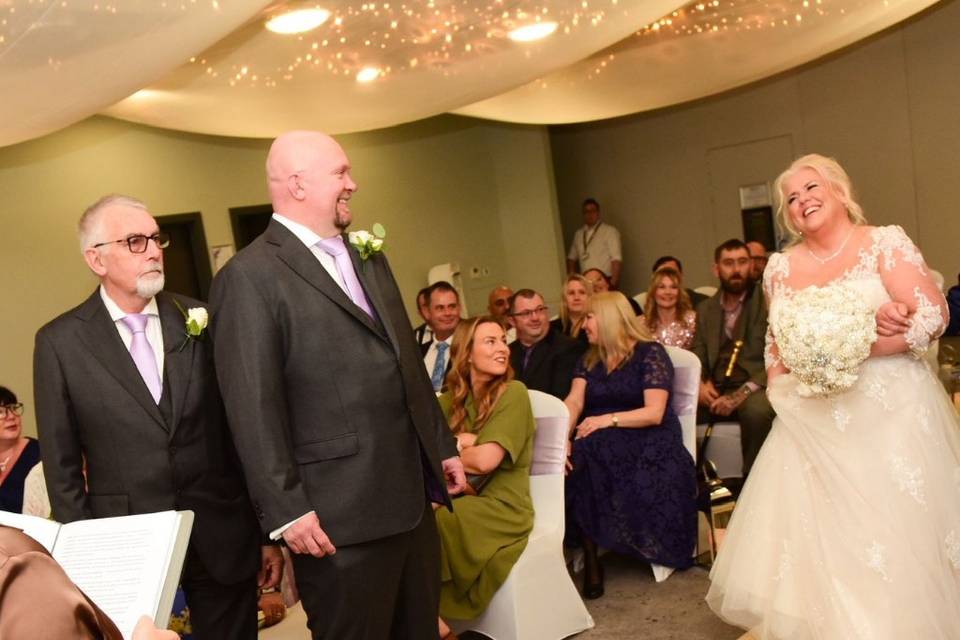 Here comes the bride