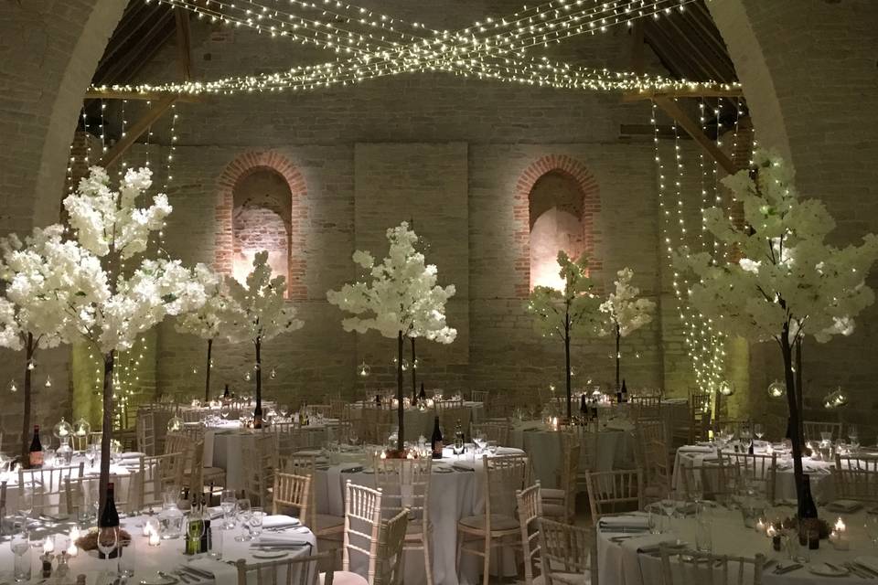 Blossom trees at Tithe Barn