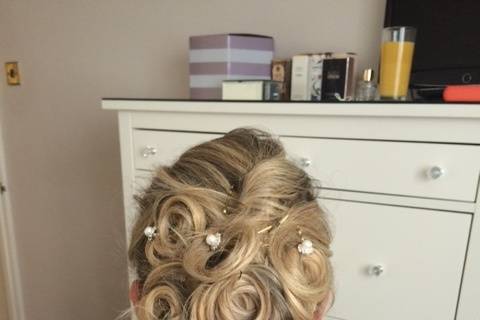 Updo with veil