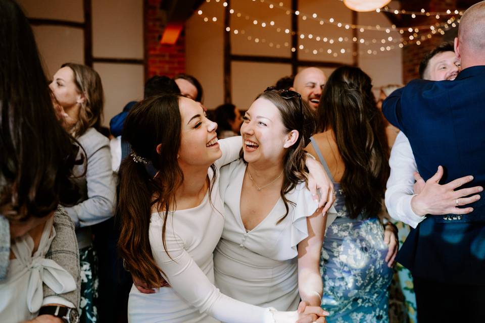 Bride dancing