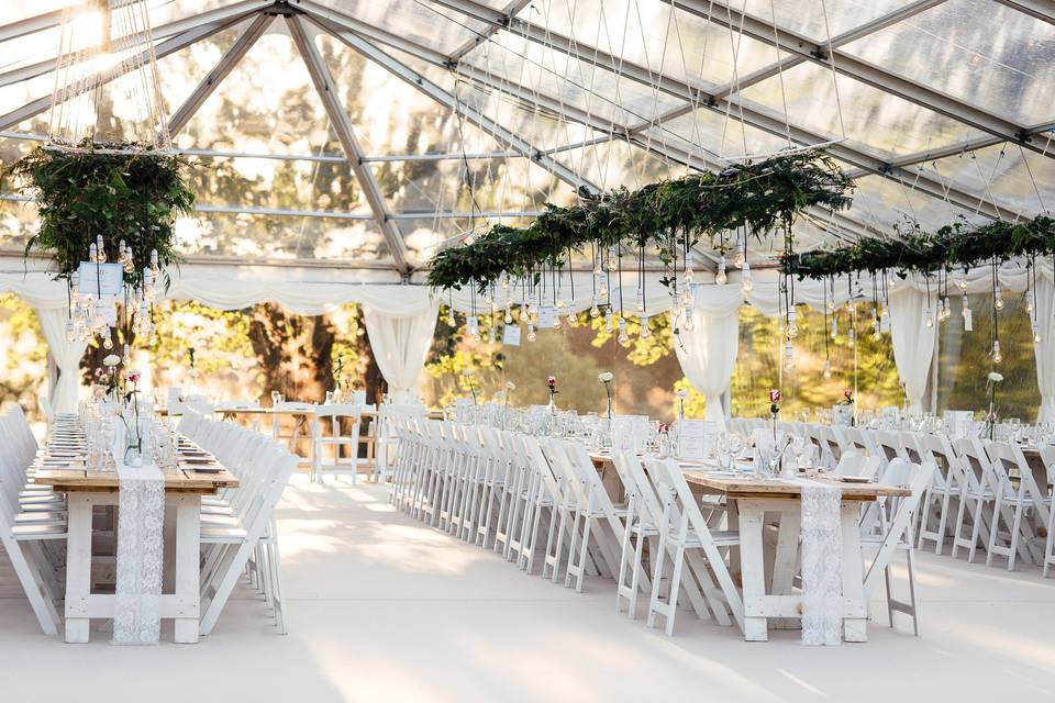 Beautiful clear roof marquee