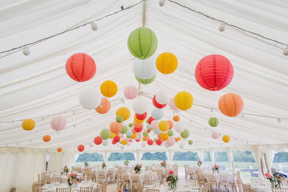 Lovely wedding marquee