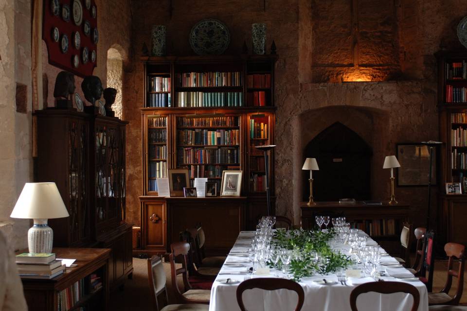 Wedding Breakfast table in the Great Hall