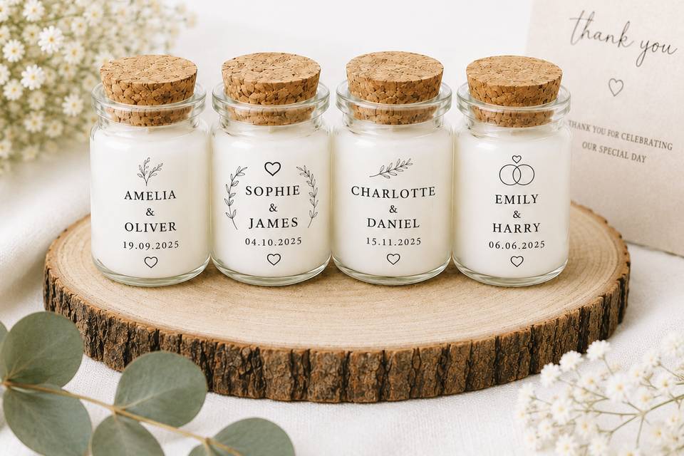 Personalised wedding favour