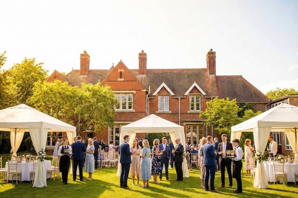 Drinks on the lawn