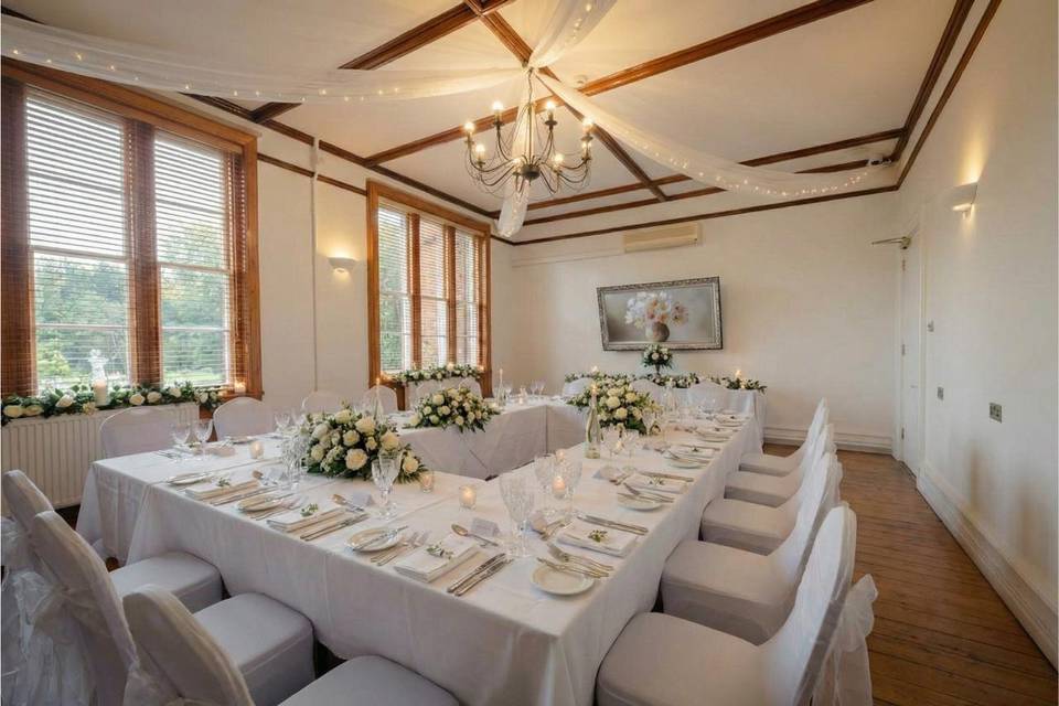 Table laid for the breakfast