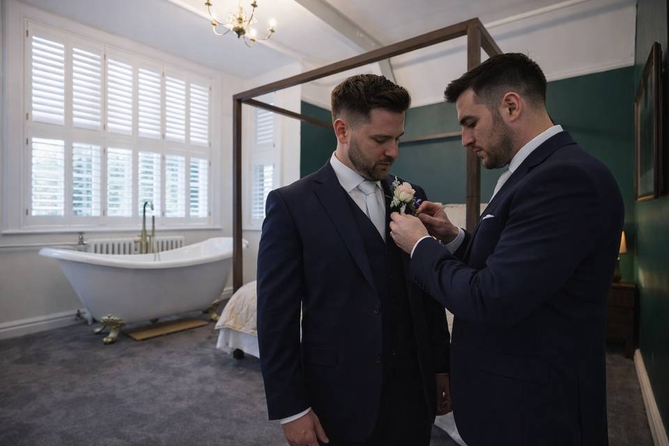 The Groom and best man