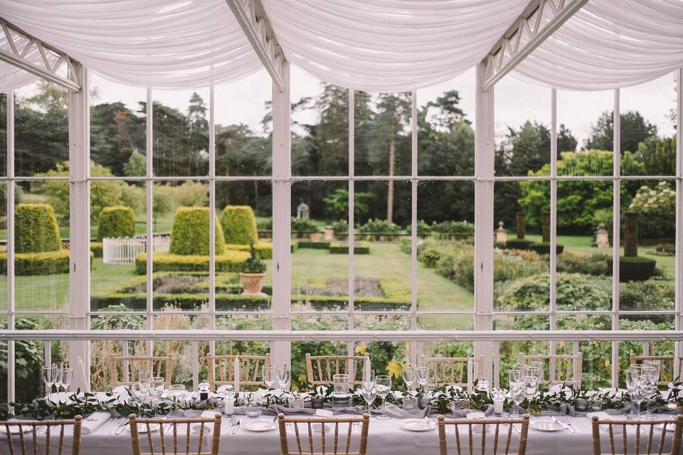 Wedding breakfast in the Conservatory