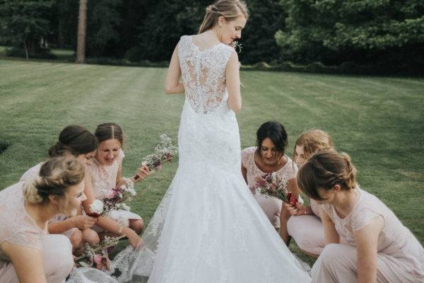 Bride preparing