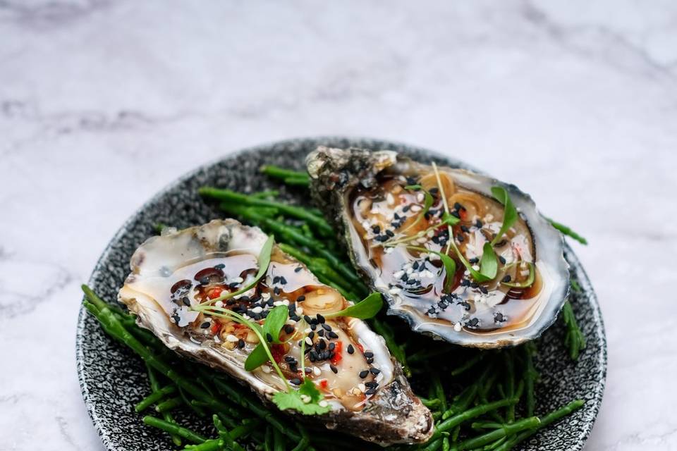 Oysters, Asian Dressing
