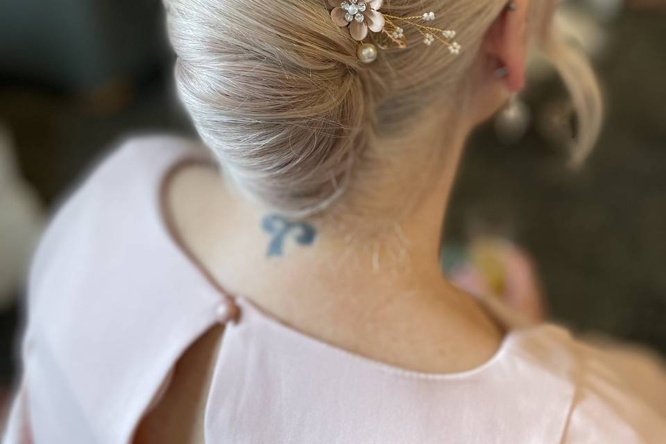 Neat updo