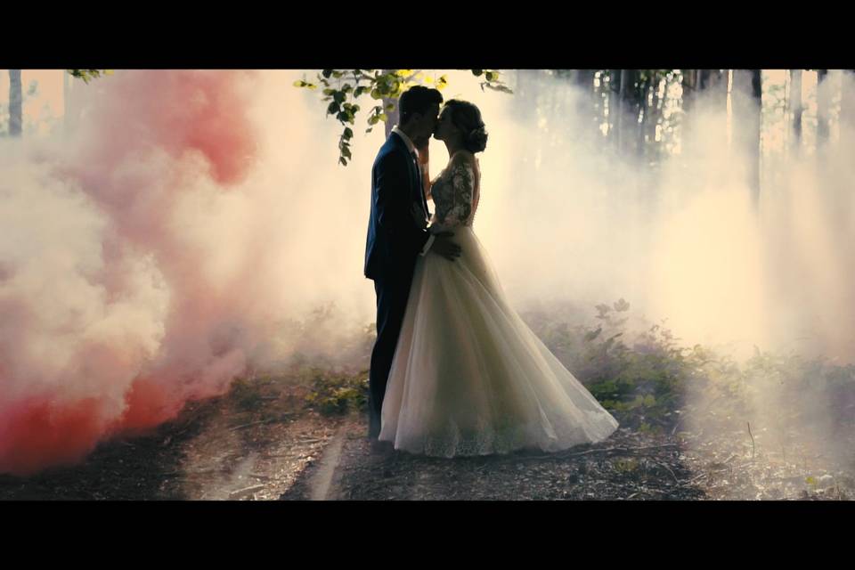 Filming with smoke grenades