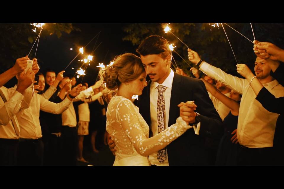 Dancing with sparklers