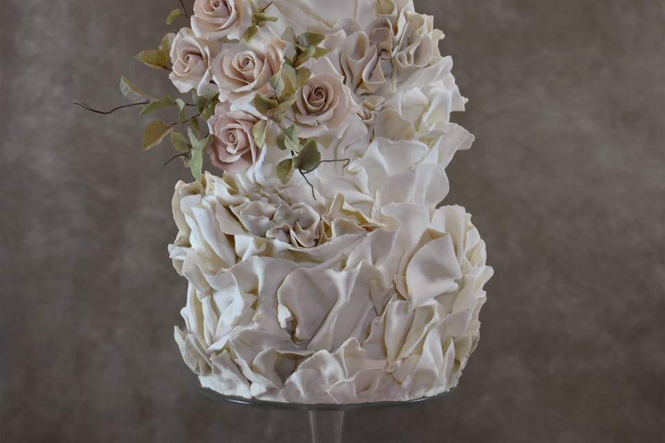 Ruffle Wedding Cake