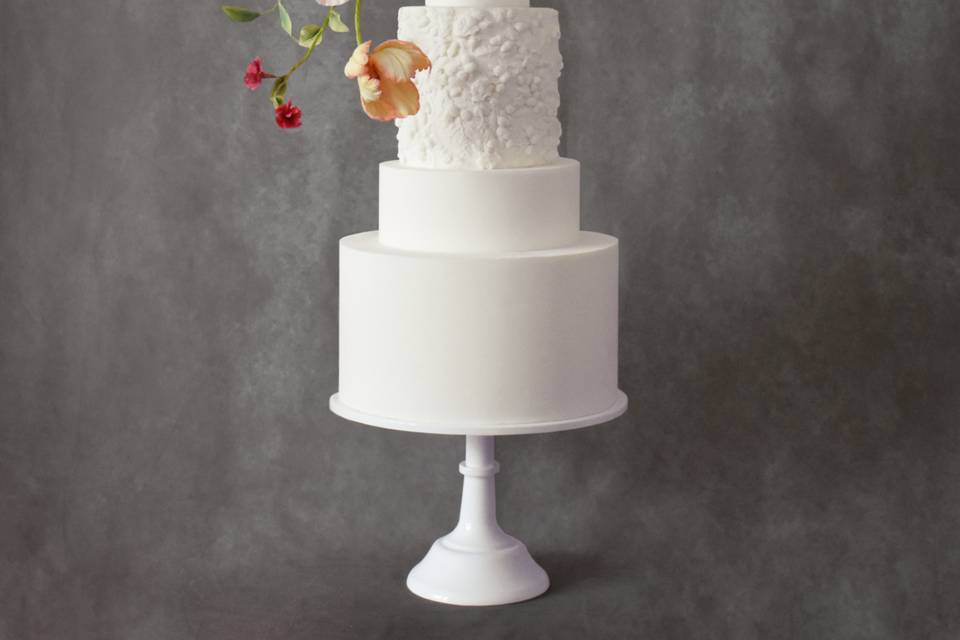 Floral wedding cake