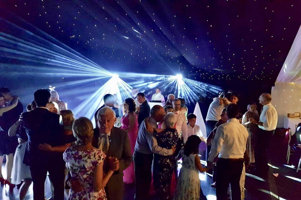 Guests dancing