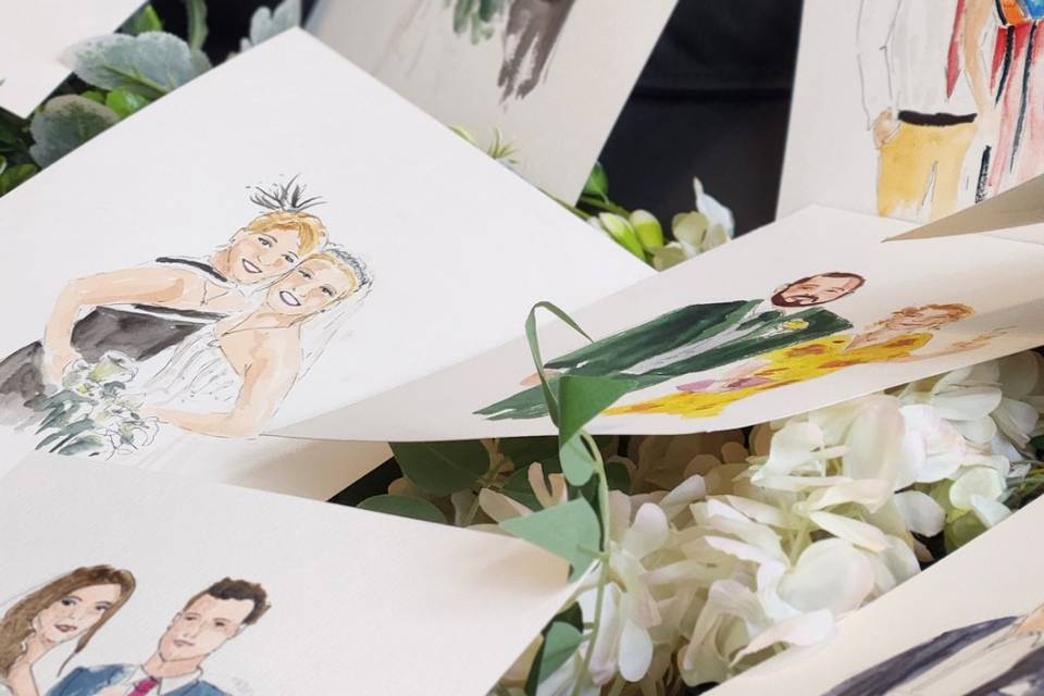 Live wedding painting