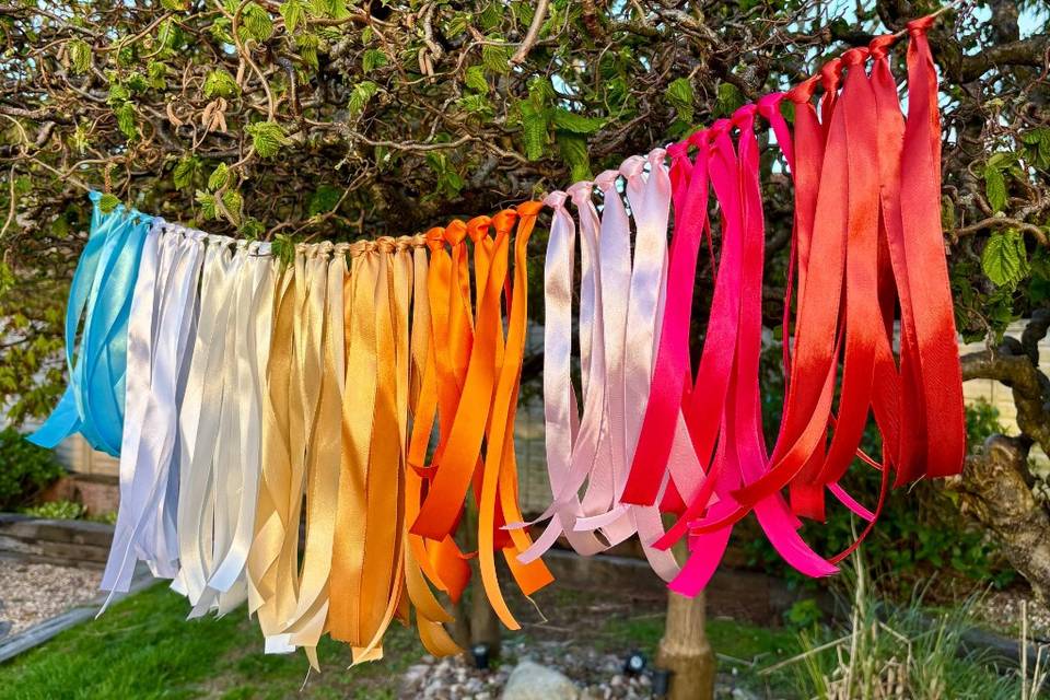 Ribbon Bunting Samples.