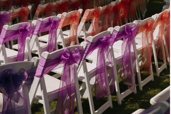 Sunset ombre ceremony