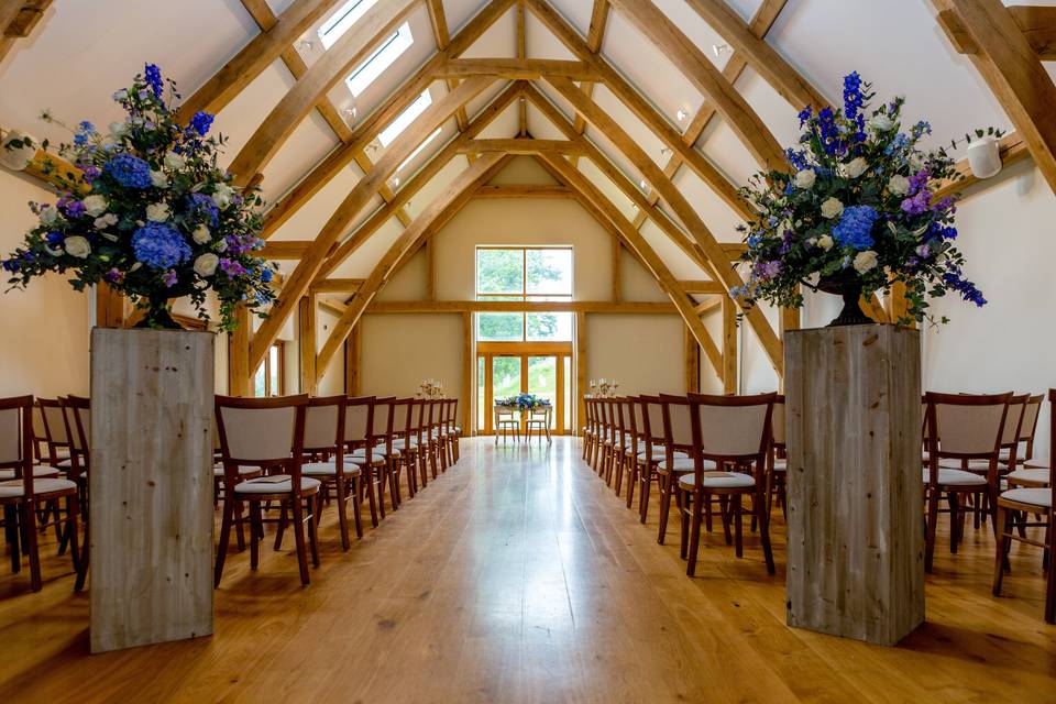 Ceremony Barn at Easton Grange