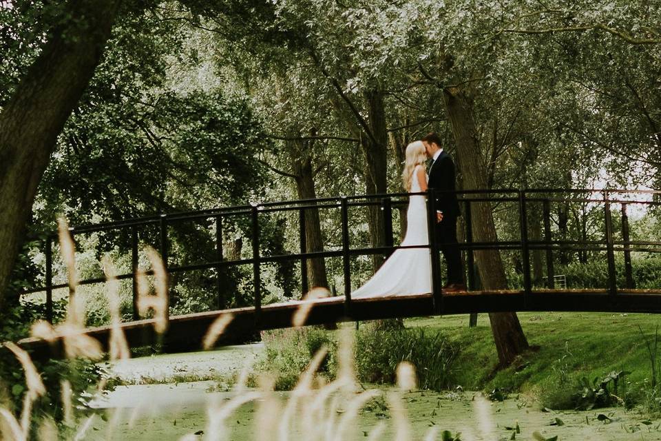 Wedding ceremony at Easton Grange